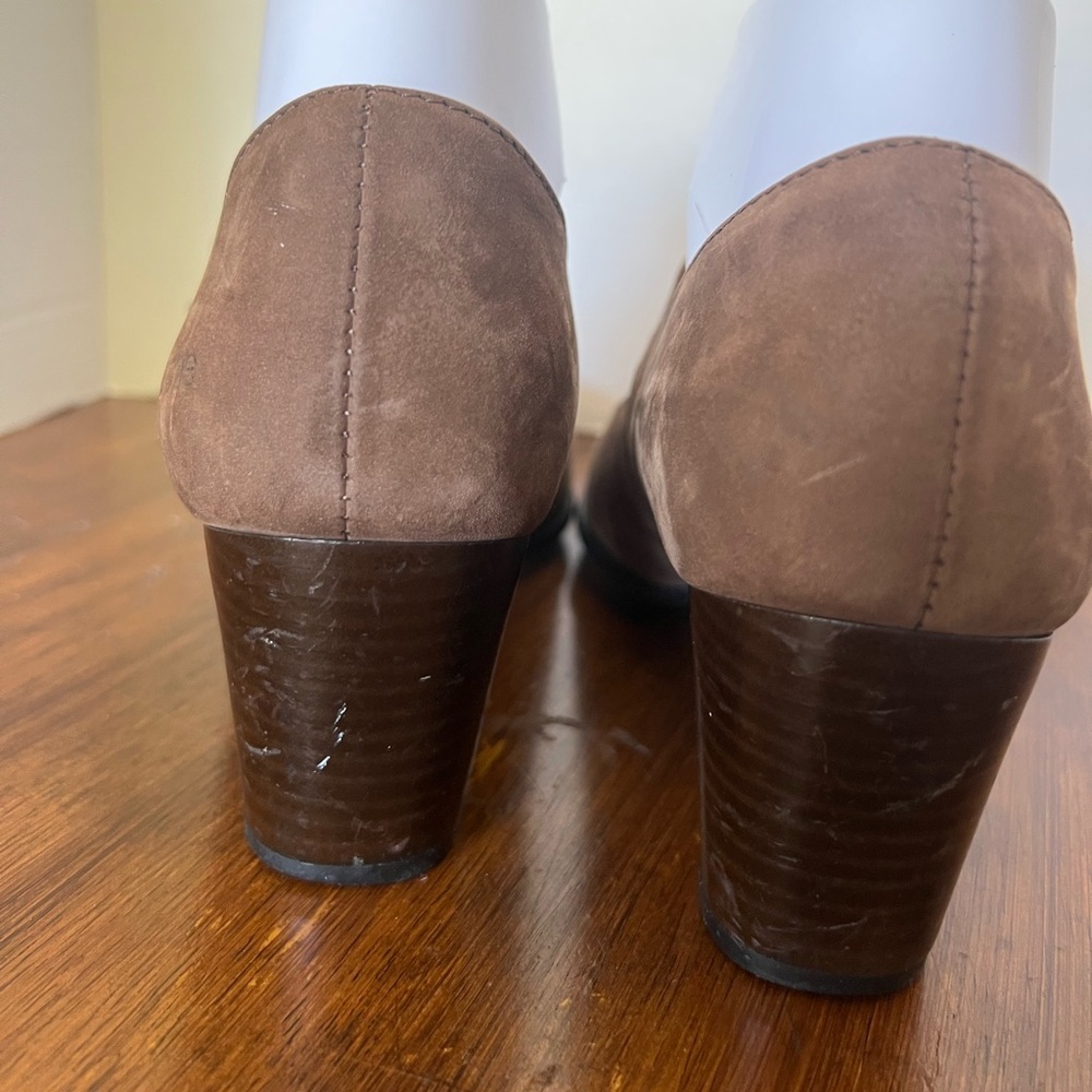 Arche Brown Nubuck Mary Jane Block Heels Women’s EU 38 US 7 Comfort Strap Pump - Picture 7 of 14